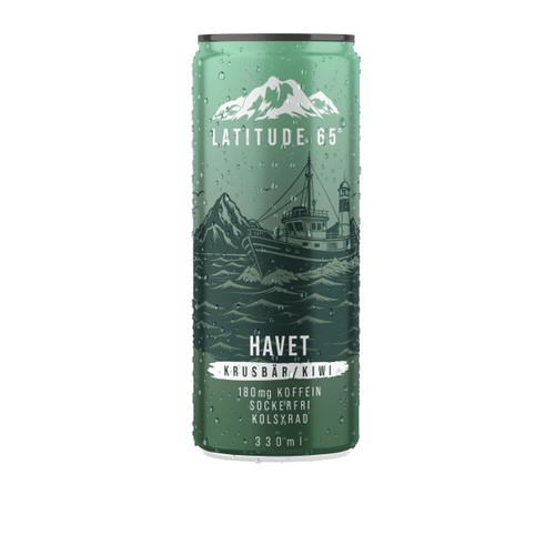 Energidryck Havet Krusbär Kiwi 33cl Latitude 65