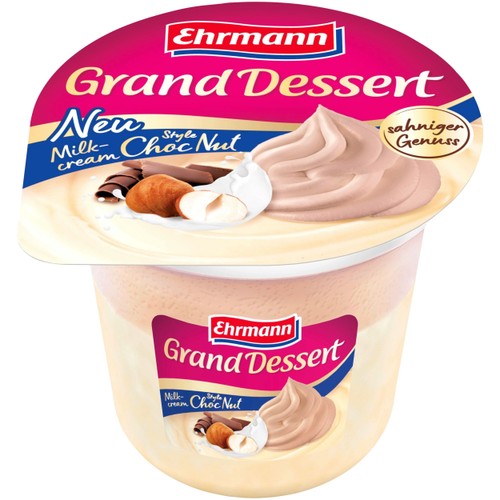 Gräddessert Choklad Nötgrädde 190g Grand Dessert