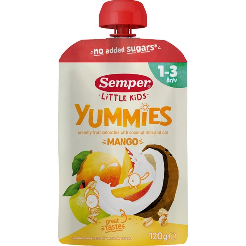 Barnmat Yummies mango 1år 120g Semper