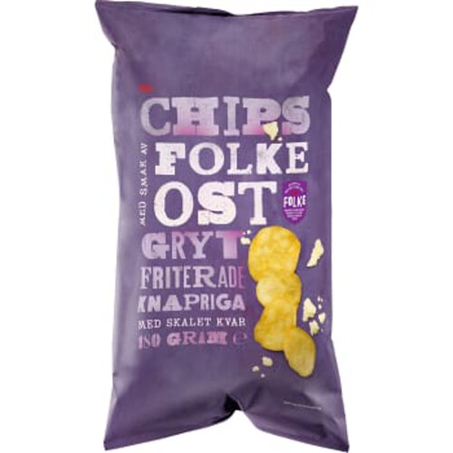 Chips Folke Ost Grytfriterade 180g ICA