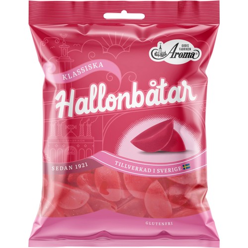 Hallonbåtar 125g Aroma