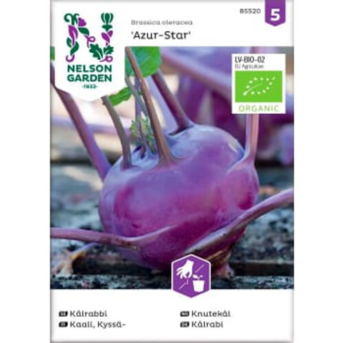 Kålrabbi Azur Star Organic 1-p Nelson Garden
