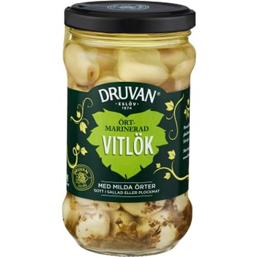 Vitlök i Mild örtmarinad 250g Druvan