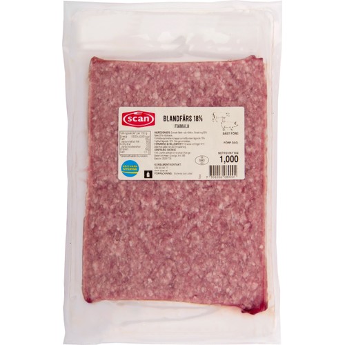 Blandfärs Färsk 18% 1kg Scan