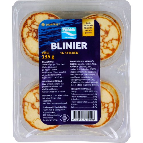 Plättar Blinier 135g Feldt's