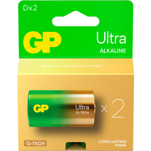 Batteri GP Ultra Alkaline D/LR20 2-pack GP