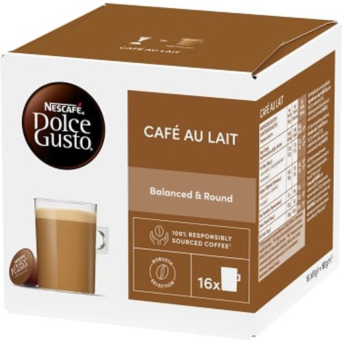 Kaffekapslar, Dolce Gusto, Café au lait, 16-p, Nescafe