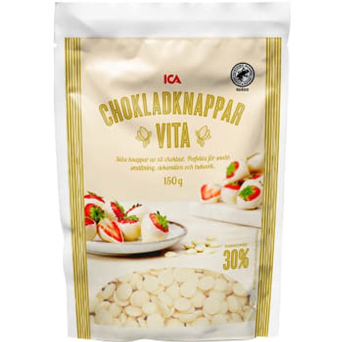 Chokladknappar Vit Choklad 150g ICA