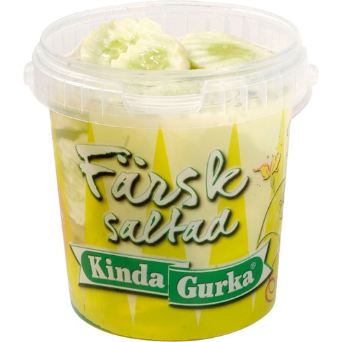 Gurka Vit Färsksaltad Skivad 400g Kinda Gurka