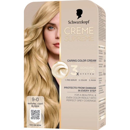 Hårfärg 9-0 Natural Light Blonde 1-p Creme Supreme