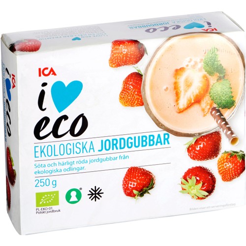 Jordgubbar Fryst Eko 250g ICA I love eco
