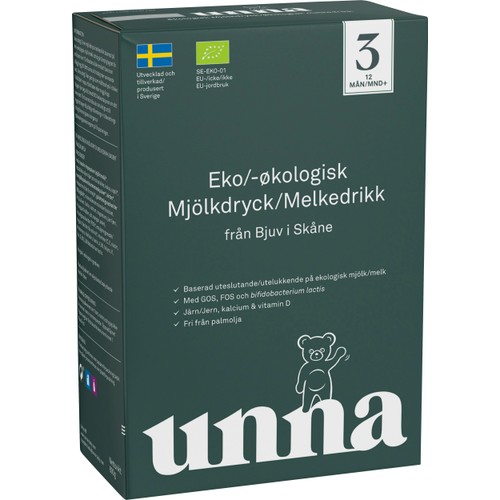 Mjölkdryck eko 1år 600g Unna