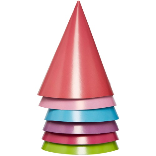 Partyhattar Enfärgade 6-p
