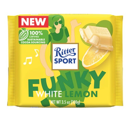 Chokladkaka Vit Choklad Citronkräm 100g Ritter