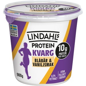 Kvarg Blåbär & Vaniljsmak 0,2% 900g Lindahls
