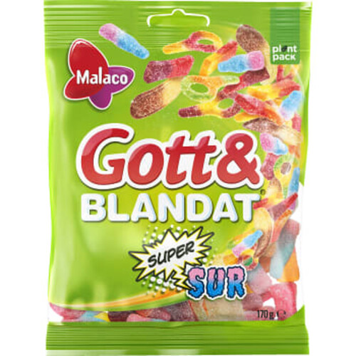 Godis Gott & Blandat Super sur 170g Malaco