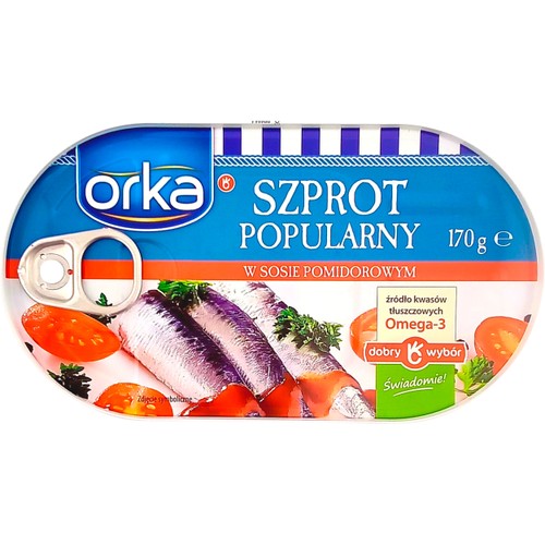 Brisling I Tomatsås 170g Orka