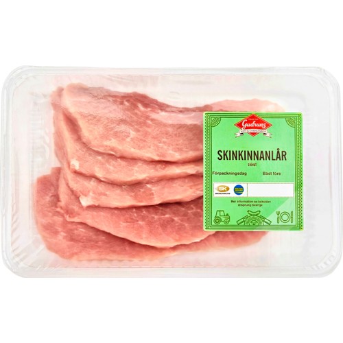 Skinkinnanlår Skivat ca 500g Gudruns