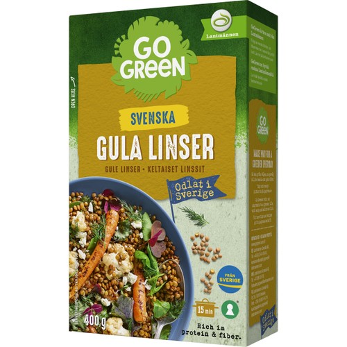Gula Linser Svenskodlade 400g GoGreen