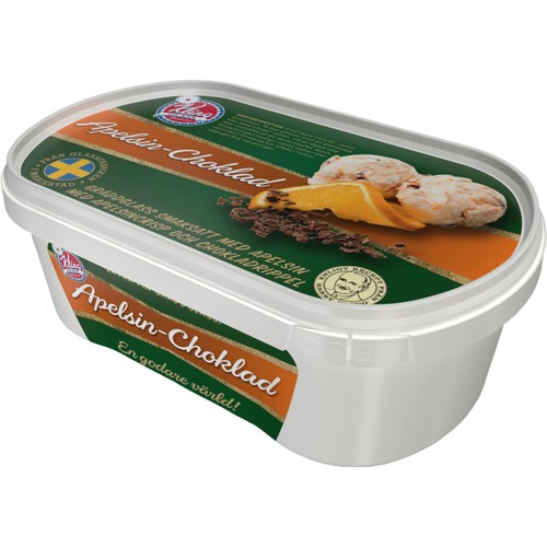 Gräddglass Apelsin-choklad 500ml Kling Glass