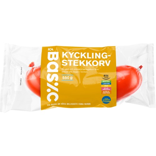 Kycklingstekkorv 550g ICA Basic