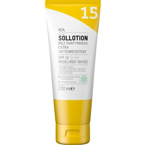 Sollotion SPF 15 200ml ICA Hjärtat