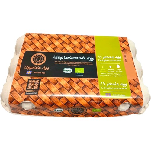 Ägg M/L 15-pack Eko Uggelsta Ägg