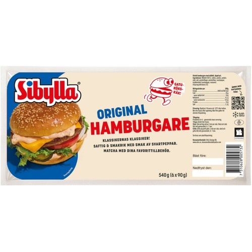 Original hamburgare 540g Sibylla