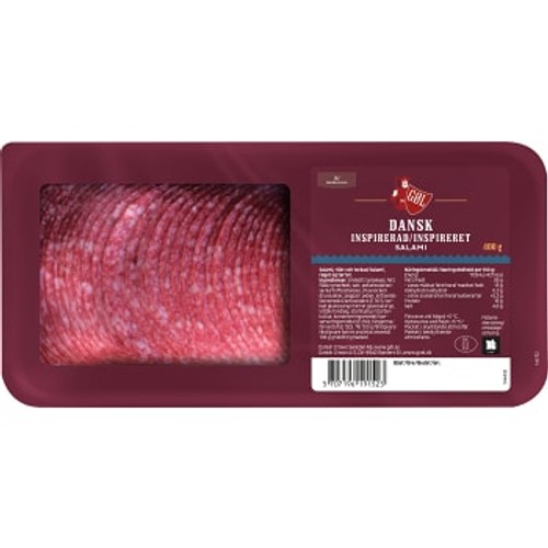 Salami Dansk Insperad Skivad 400g Göl