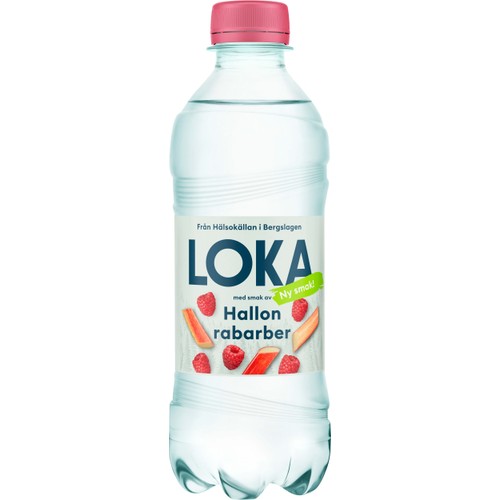 Vatten Kolsyrat Hallon Rabarber 33cl Loka