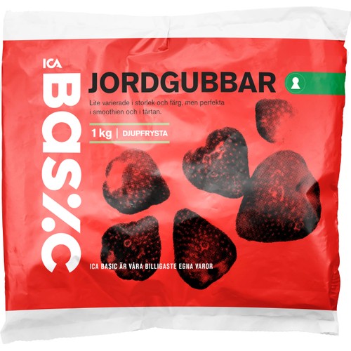 Jordgubbar Fryst 1kg ICA Basic