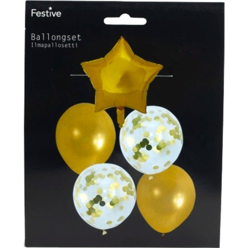 Ballongset Guld 5-p Festive
