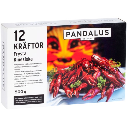 Kräftor 12-p Fryst 500g Pandalus