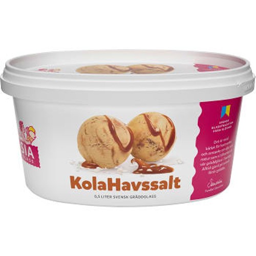 Gräddglass Kola & Havssalt 500ml Sia Glass