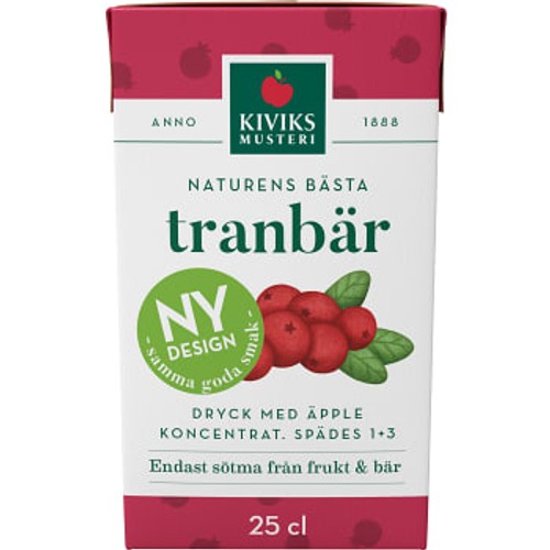 Tranbärsdryck Koncentrat 25cl Kiviks