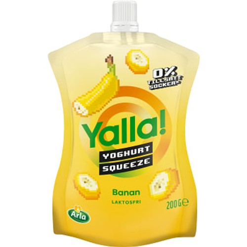 Drickyoghurt squeeze Banan Laktosfri 3% 200g Yalla