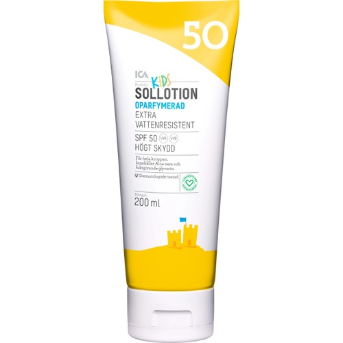 Sollotion Barn Oparfymerad SPF50 200ml ICA Hjärtat