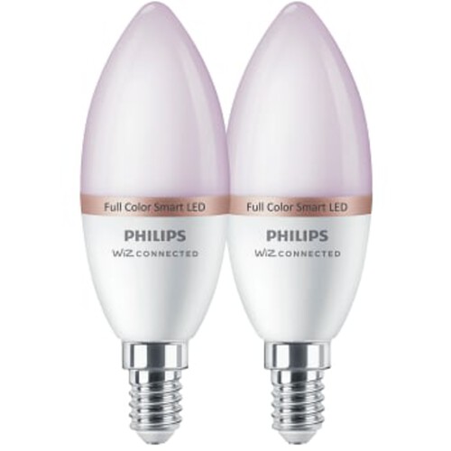 Smart LED WiZ Kron Color 40W E14 Dimbar 2-pack Philips