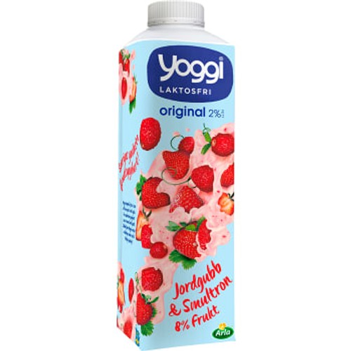 Yoghurt Jordgubb Smultron 2% Laktosfri 1000 Yoggi