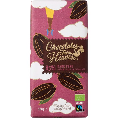 Choklad Mörk Dark Peru 85% Eko 100g Chocolates From Heaven