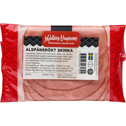 Skinka Alspånsrökt 110g Nyhléns Hugosons