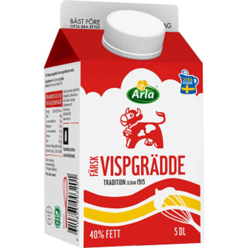 Färsk vispgrädde 40% 5dl Arla Ko®