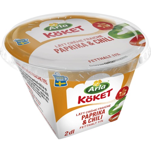 Lätt Crème fraiche Paprika & chili 13% 2dl Arla Köket®