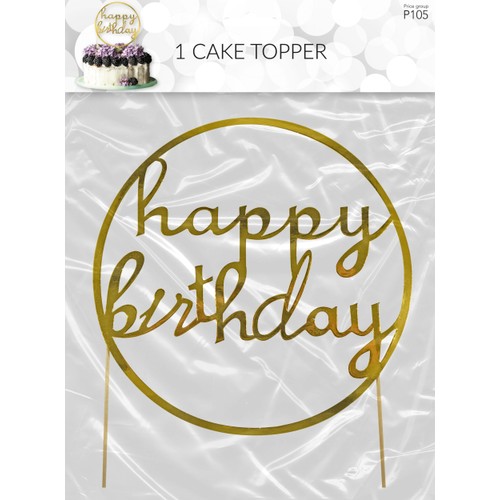 Tårtdek. Happy B. 18cm1p Happy Party