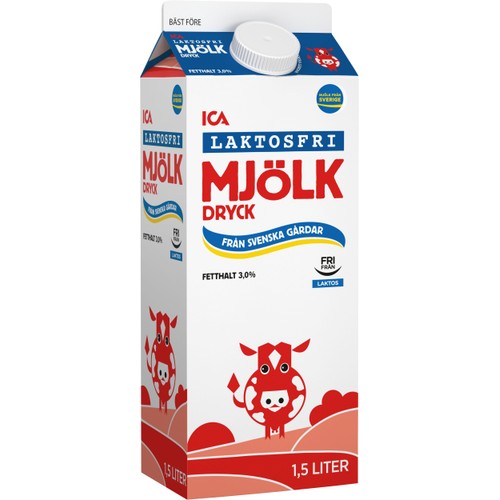 Standardmjölkdryck 3% Laktosfri 1,5l ICA