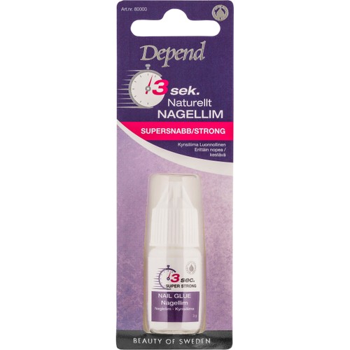 Naturellt Nagellim 3 sek 1 Styck Depend