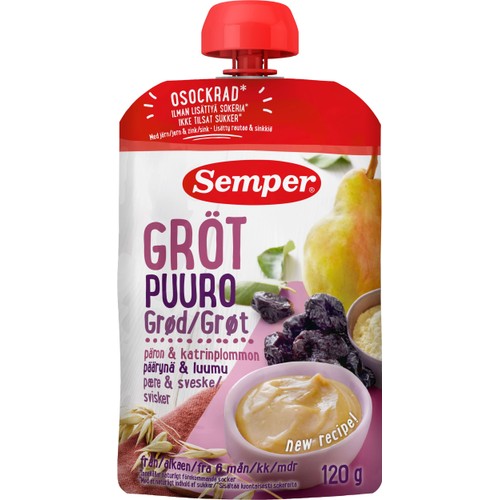 Gröt Päron & Katrinplommon 6m 120g Semper