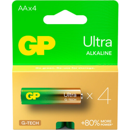 Batteri GP Ultra Alkaline AA/LR6 4-pack GP