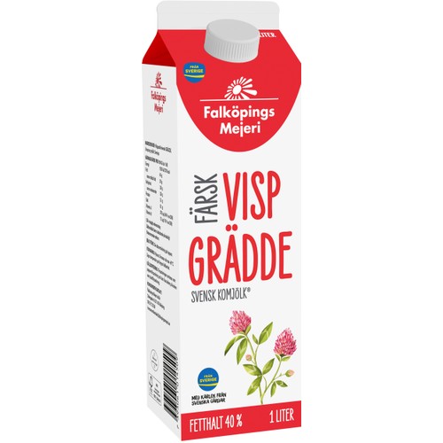 Vispgrädde 40% 1l Falköpings Mejeri