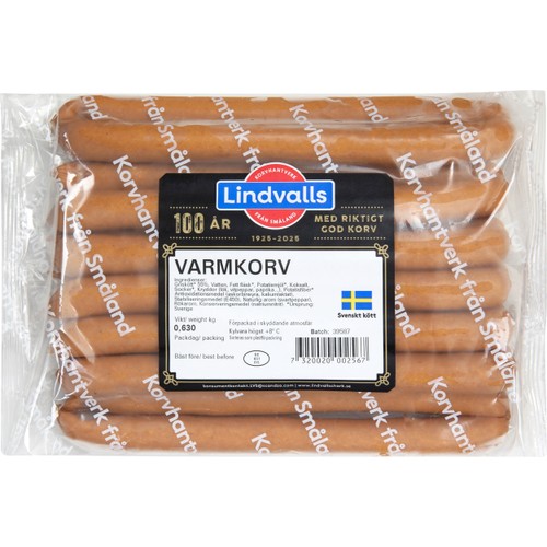 Varmkorv 630g Lindvalls Chark